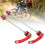 Attache rapide en aluminium à levier 100/135 mm rouge 16