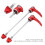 Attache rapide en aluminium à levier 100/135 mm rouge 4