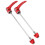 Attache rapide en aluminium à levier 100/135 mm rouge 15