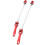 Attache rapide en aluminium à levier 100/135 mm rouge 6