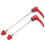 Attache rapide en aluminium à levier 100/135 mm rouge 14