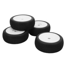 4 pièces de pneus et jantes RC hexagonaux de 17 mm pour 1/8 blanc 115x46mm