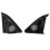 Kit da 2 pezzi di coperture per tweeter in ABS nere per Levin/Corolla 5