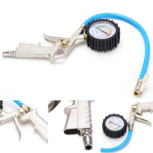 Manometro per gonfiaggio e sgonfiaggio pneumatici 0-220 PSI, 16 BAR 2