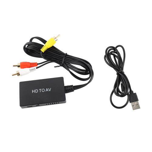 Convertitore HDMI a AV, Adattatore USB in ABS, 480i-1080p 1