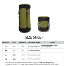 S 8L Sac de compression ultraléger noir 480x180mm