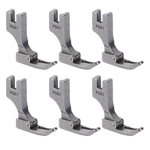 6 pièces pied-presse-zip, acier inoxydable