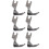 6 pièces pied-presse-zip, acier inoxydable 2