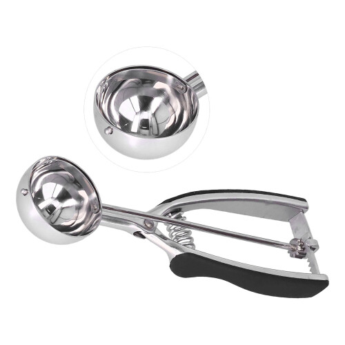 J10190P 39mm Cuillère à glace en acier inoxydable 2