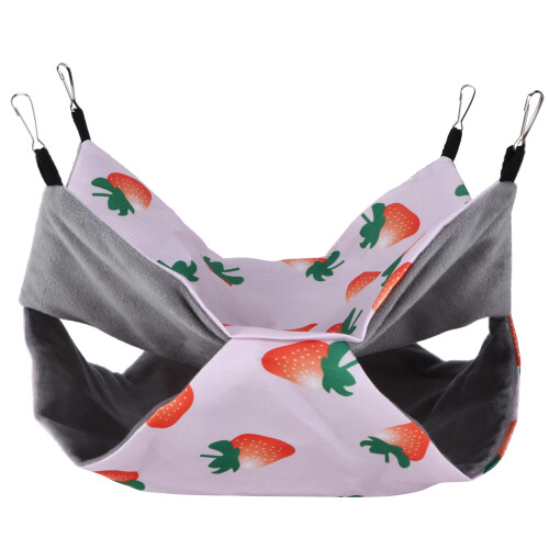 Hamac double-face pour hamster taille L fraise SmallPet
