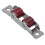 Ensemble de 4 poulies de fenêtre push-pull, à double galet, 14 mm 12
