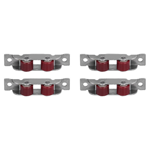 Ensemble de 4 poulies de fenêtre push-pull, à double galet, 14 mm