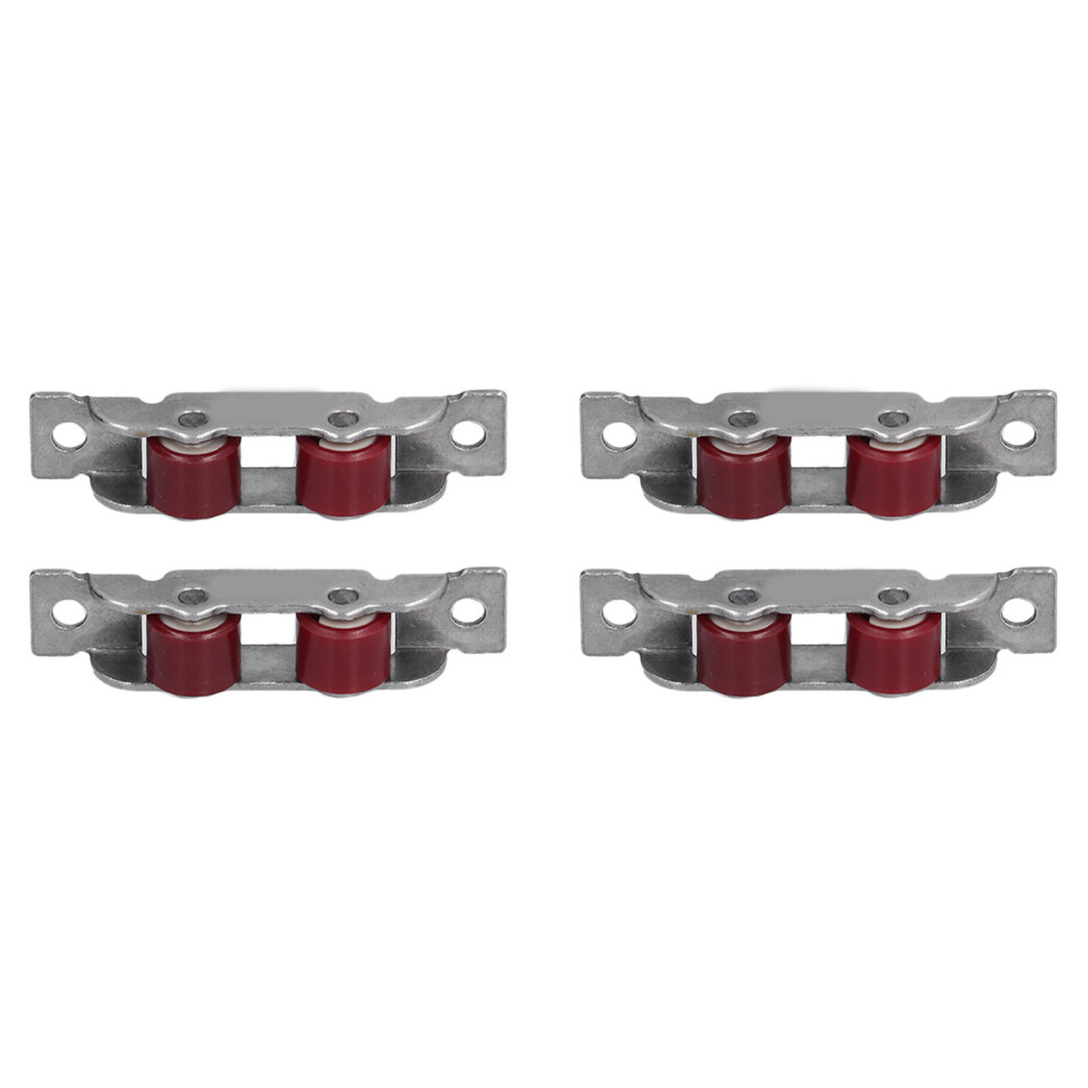 4Set Push Pull Window Pulley With Screws Double Wheel Sliding Window Door Roller Hardwares 3431322351292
