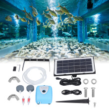 Solar Powered Oxygenator Water Oxygen Low Noise Air Pump Pond Aerator AP008 3.5W 3.0‑4.25V