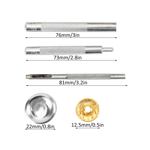 Bottoni da cucire in ferro 120 set/scatola leggeri 2
