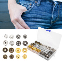 Boutons de couture et fermoir en fer - Petit, 120 ensembles/boîte