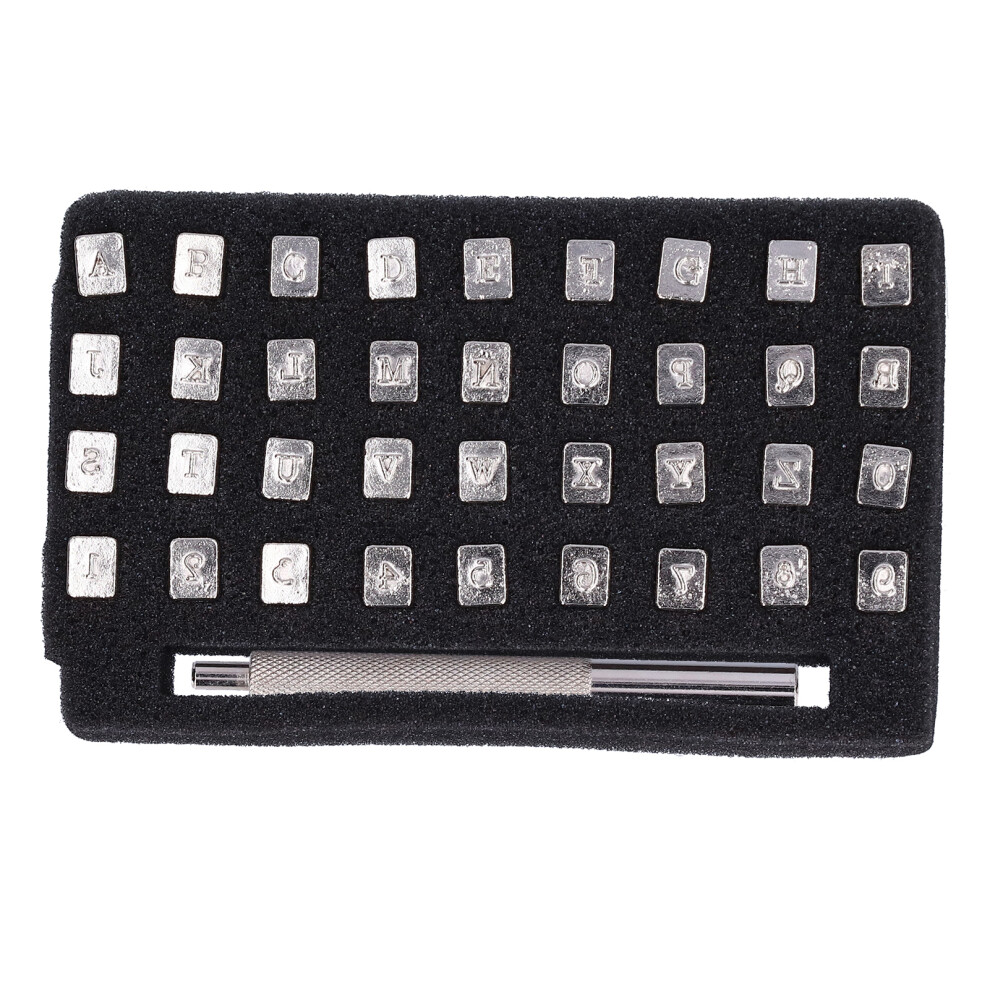 37Pcs Alphabet Punch Tool Set Incisive Punch Quickly Complete Materials Durable Metal Stamping Kit For Diy Household 8471322351095