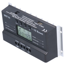 Regolatore di carica solare 30A 12/24V MPPT/PWM Argento