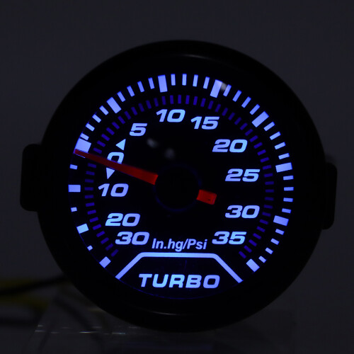 12V Turbo-Boost-Druckmesser 52mm Digitaldisplay Blau Rot LED 35 PSI 2