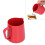 Pichet à lait mousseur PTFE à bec pointu rouge de 400 ml 16