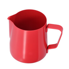 400ml Lattiera per schiumare il latte PTFE 83mm beccuccio appuntito rosso