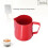 Pichet à lait mousseur PTFE à bec pointu rouge de 400 ml 13
