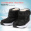 Stivali da neve impermeabili alla moda neri 21 per bambini 4