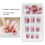 P145 24 pièces d’ongles ABS à couverture complète - 12 tailles, clair 8