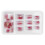 P145 24 pièces d’ongles ABS à couverture complète - 12 tailles, clair 10