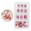 P145 24 pièces d’ongles ABS à couverture complète - 12 tailles, clair 14
