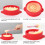 Pot à cire de remplacement pour chauffe-cire en silicone rouge 12