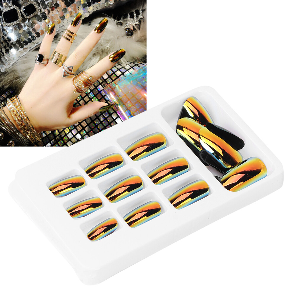 24pcs Fashionable Fake Nails Detachable Bright Color False Nail Patch Full Cover Nail Art Tips01