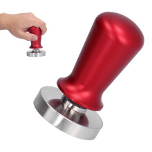 Tasseur à café rouge de 58 mm, en aluminium + acier inoxydable 304, 487 g