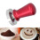 Pressino per caffè rosso da 58 mm - Altezza 100 mm - Alluminio 6