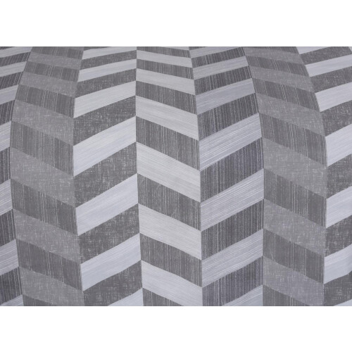 (Zigzag Grey, Double) 4PCs Complete Bedding Set Duvet Cover Fitted Sheet 2