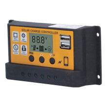 Contrôleur de charge solaire 12 V/24 V 10 A jaune ABS