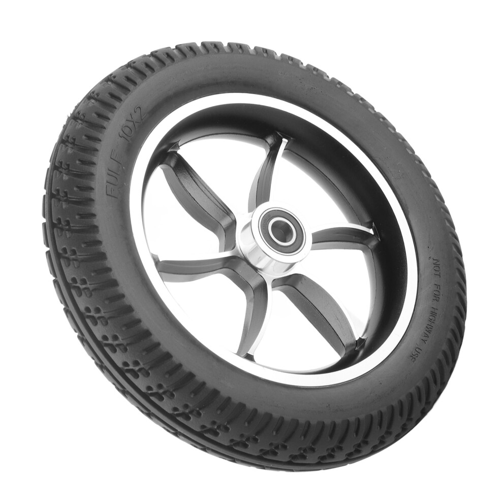 10in Solid Wheel Tyre Rubber Inflatable Caster for Electric Front Wheelchair 12mm 6001 Bearing