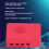 Custodia rossa per Raspberry Pi 4B 90x65x30mm ABS 8