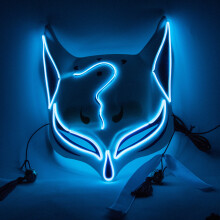 Maschera di volpe LED Personality 2817,5 cm Blu/Verde/Rosso