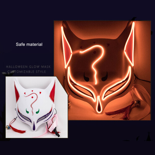 Maschera di volpe LED Personality 2817,5 cm Blu/Verde/Rosso 1