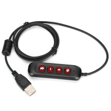 H901 USB 3,5 mm Adaptateur casque Rouge, Contrôle du volume