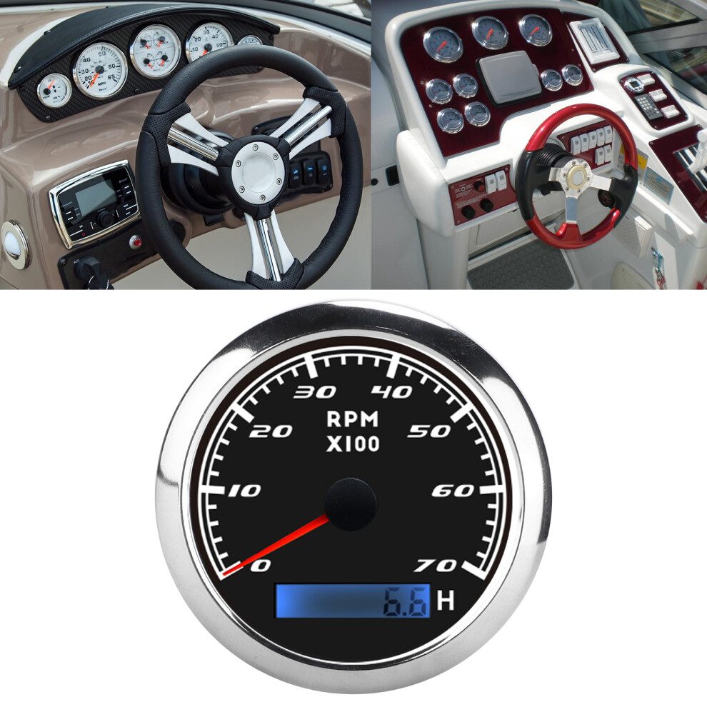 Pointer Tachometer Waterproof Marine Accessory Universal For Automobiles Boats Yacht Rv 9Â32V Dc 9411322366315