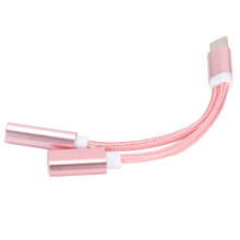 Adaptateur USB-C vers prise jack 3,5 mm pour écouteurs - Convertisseur audio pour Xiaomi/Huawei - Or rose