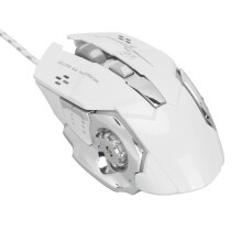 Mouse cablato grande X7 con 3200 DPI e 6 pulsanti - bianco