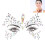 Adesivi di strass per il viso ABS occhi glitter 14