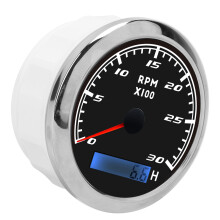 Tachimetro a lancetta da 85 mm RPM 9-32V Nero IP67