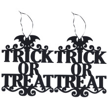 Set da 2 cartelli di Halloween Trick Or Treat, 37x32 cm, 66 g