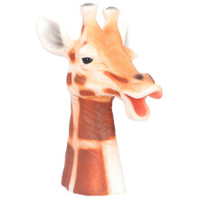 Marionnette à main girafe en latex, 20 18,5 25 cm, réaliste