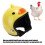 Casco per pollo 3,5x3,5x3,5 cm in plastica gialla 10