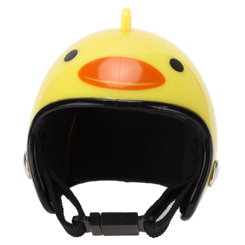 Casco per pollo 3,5x3,5x3,5 cm in plastica gialla 1